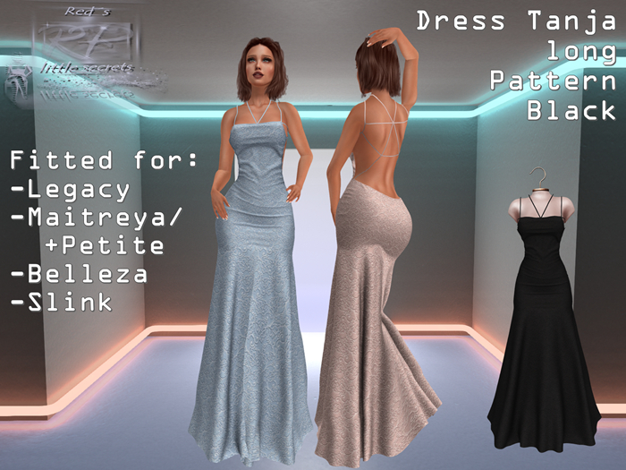 {RP} Dress Tanja Black Pattern long