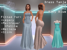 {RP} Dress Tanja Baby Blue uni long