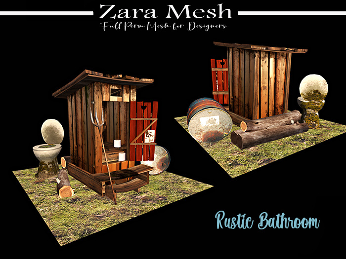 Zara Mesh - Rustic Bathroom - FULL PERM MESH