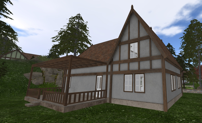 LH - Chalet Homes - Rear patio with pergola type M MP3