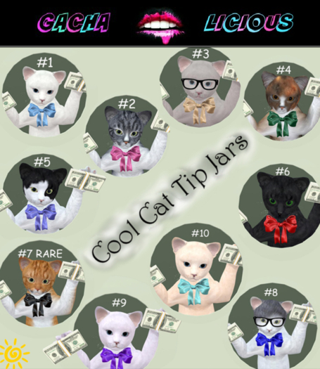 Cool Cat Tip Jar Box #7 RARE