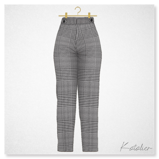 Kotolier . Tweedpants - glencheck/monotone