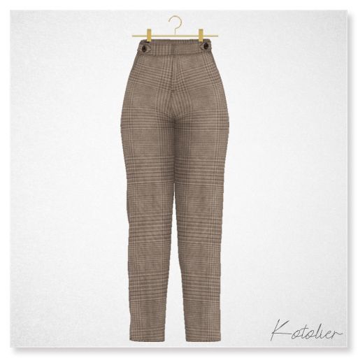 Kotolier . Tweedpants - glencheck/brown