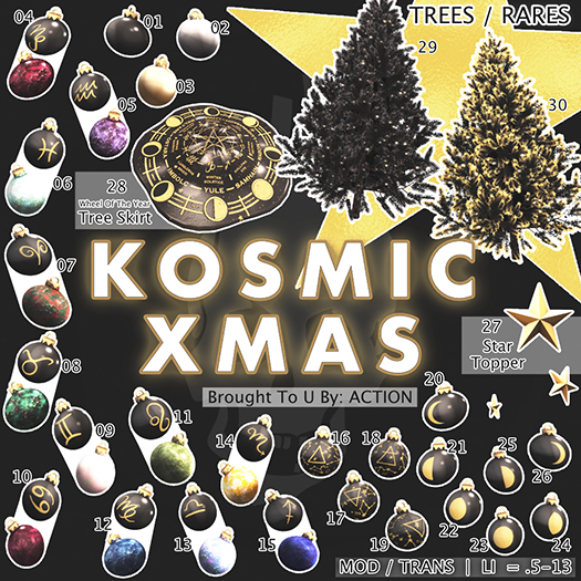 20 Action Kosmic Xmas - ORNAMENT Moon Waning Crescent