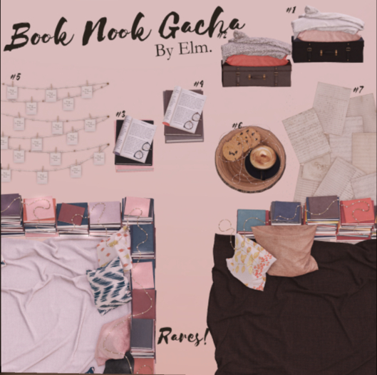 #6 Elm. "Book Nook Gacha" Cookies & Cappucino