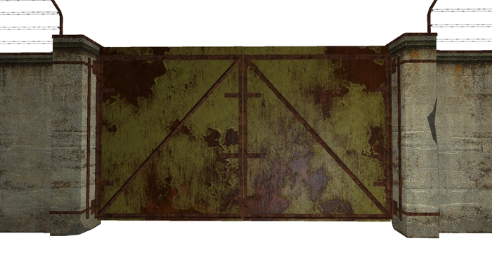 Old iron gate v6 Mesh