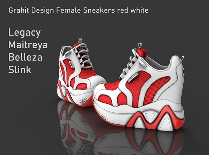 Graphit Design Female sneakers red white