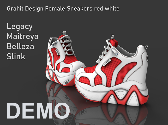 Graphit Design Female sneakers red white DEMO