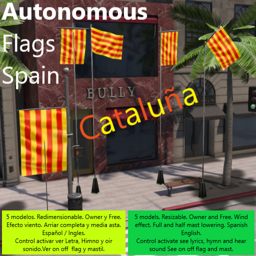 Flag Box Autonomica CATALANA OFICIAL Full Model