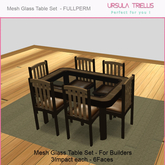 6376 Glass Table Set Mesh - [FULLPERM]