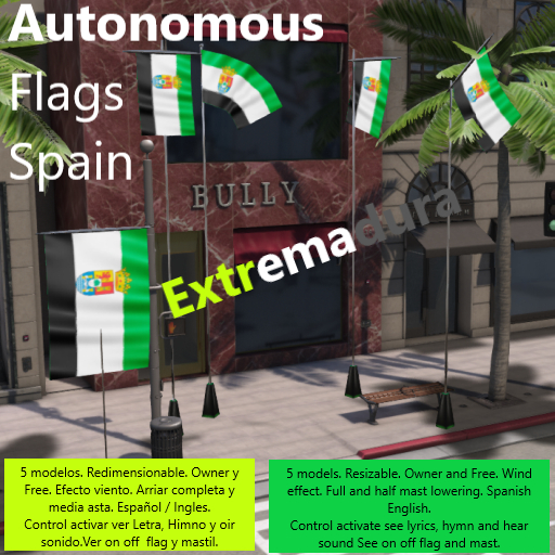 Flag Box Autonomica EXTREMADURA Full Model