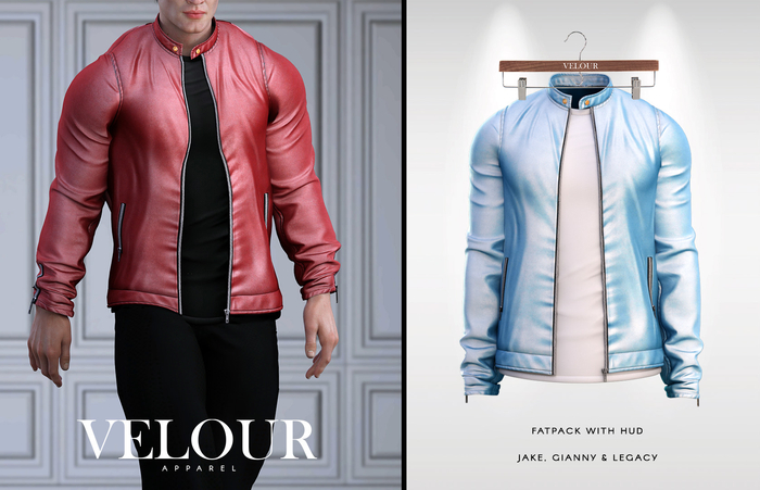 VELOUR APPAREL: "Patrick" Jacket (Sky)