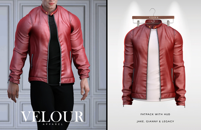 VELOUR APPAREL: "Patrick" Jacket (Red)