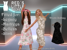 {RP} Dress Flora Flower Black