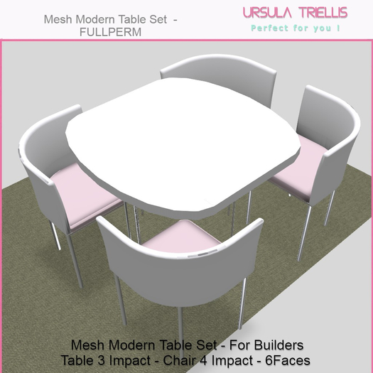 5409 Modern Table Set Mesh - [FULLPERM]