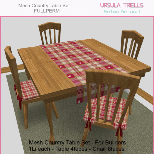 5418 Country Table Set Mesh - [FULLPERM]