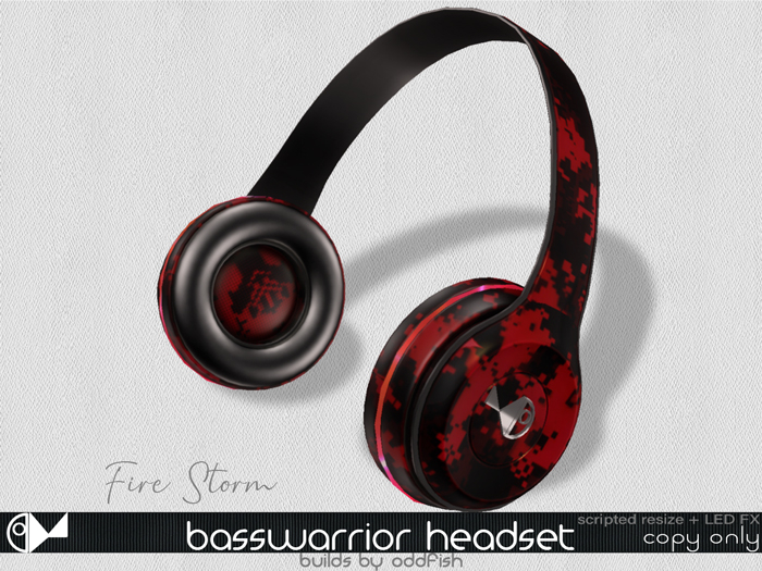 ODd BassWarrior : FireStorm Headphones with LED FX 1.0