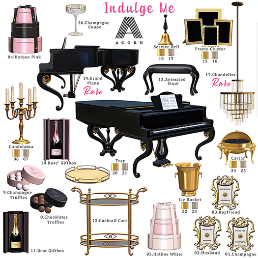 14. ACORN Indulge Me Grand Piano RARE +STOOL