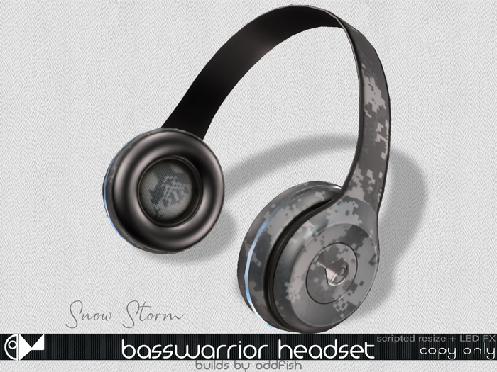 ODd BassWarrior : SnowStorm Headphones with LED FX 1.0
