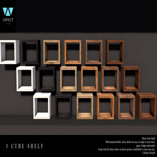 [Aspect] 3 Cube Shelf - FATPACK