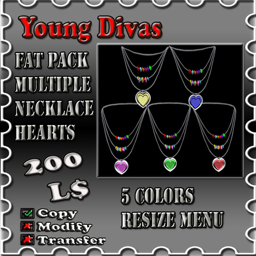 ~A~Fat Pack Multiple Necklace Hearts