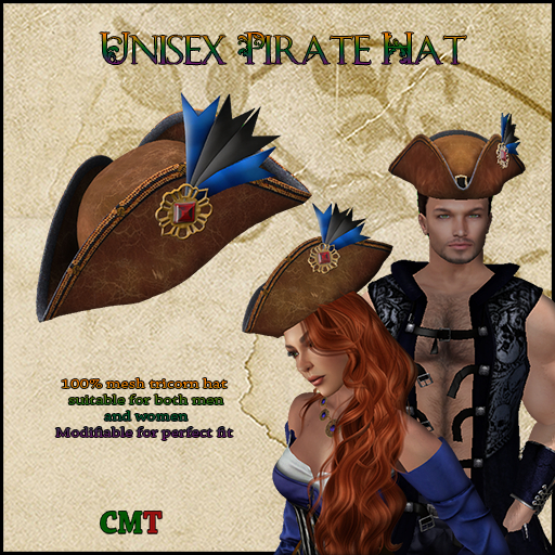 Unisex Pirate Hat - Brown