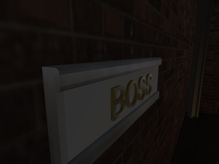 "boss" sign