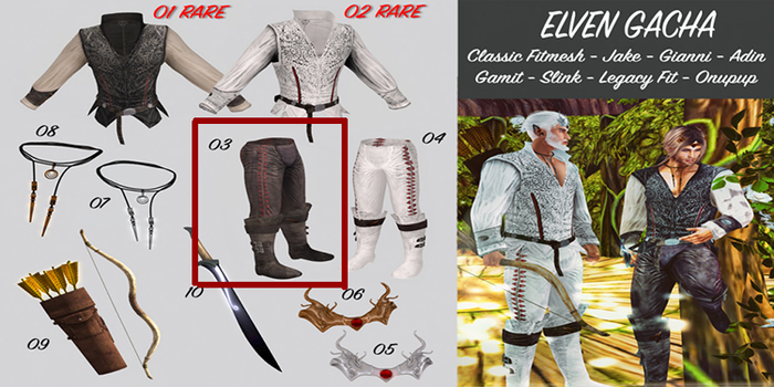 3.DiMi's - Elven Pants and Boots Brown - Adin