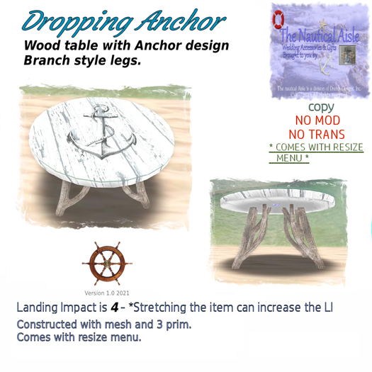 TNA Wood Anchor Table Branch Legs