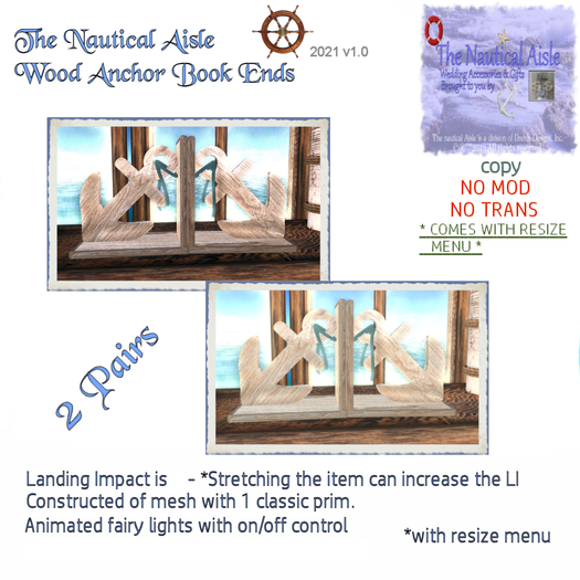 TNA Wood Anchor Book Ends 1 and 2 v1.0