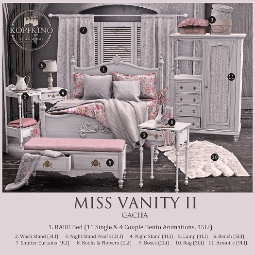 01. KOPFKINO - Miss Vanity II - Bed RARE