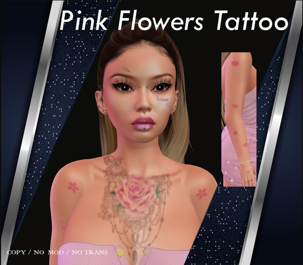 Mailien - Pink flowers Tattoo