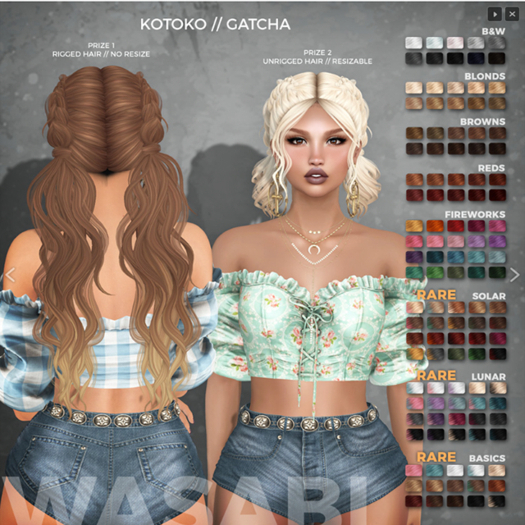 Wasabi // Kotoko Mesh Hair - Style 1 - Blonds