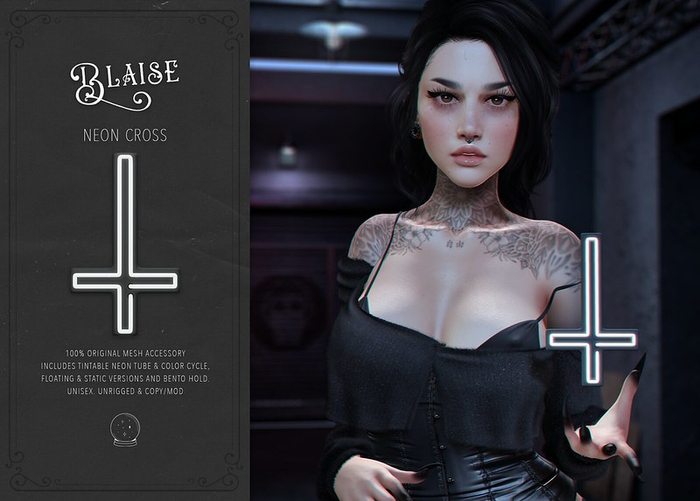 B L A I S E . Neon Cross