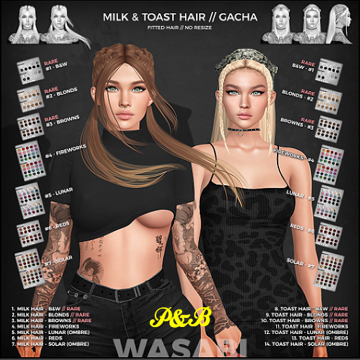 Wasabi // Toast Hair - #10 Browns - [Rez & open] - RARE