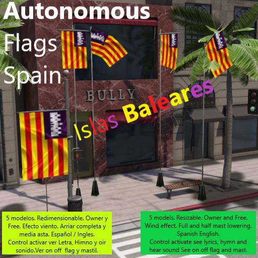 Flag Box Autonomica ISLAS BALEARES Full Model