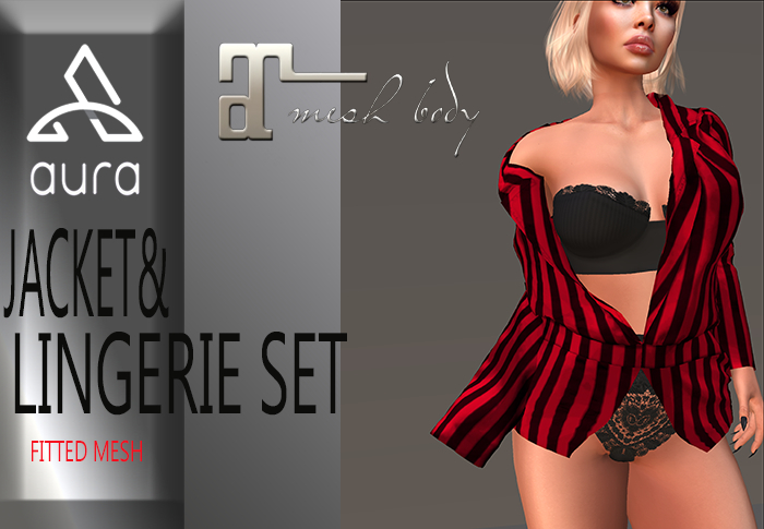 75%OFF*LOOSE JACKETfor MAITREYA *STRIPED BLACK//WHITE