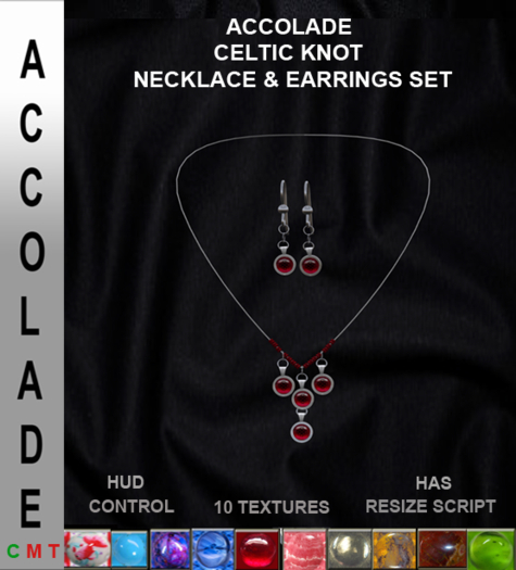 BXD ACCOLADE CELTIC KNOT NECKLACE & EARRINGS SET