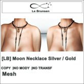 [LB] Moon Necklace Silver / Gold Resizer