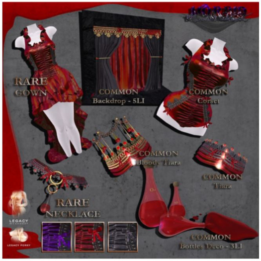 MORBID MAUSOLEUM Madeline Gown Perky - Scarlet - RARE