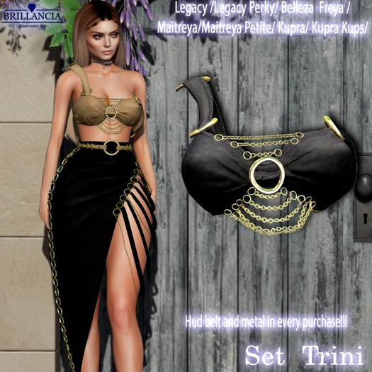 BRILLANCIA -  Top Trini black