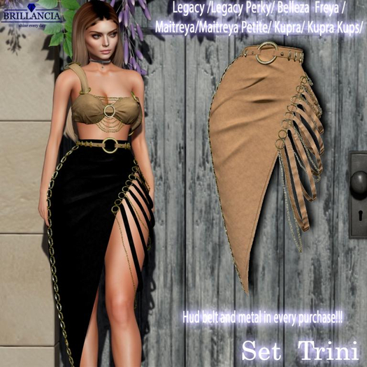 BRILLANCIA -  Skirt  Trini beige