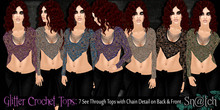 :::Sn@tch Glitter Crochet Tops:::