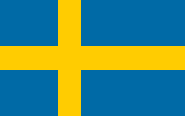 Set of 4 waving flags ver. 1.0 (Sweden)