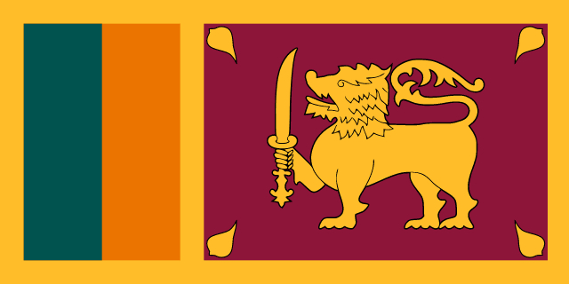 Set of 4 waving flags ver. 1.0 (Sri Lanka)