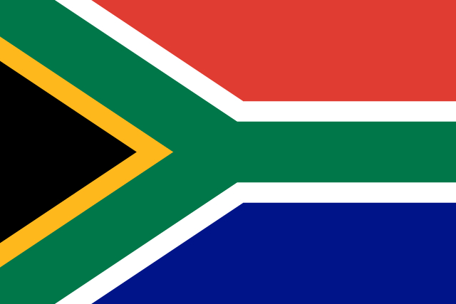 Set of 4 waving flags ver. 1.0 (South Africa)