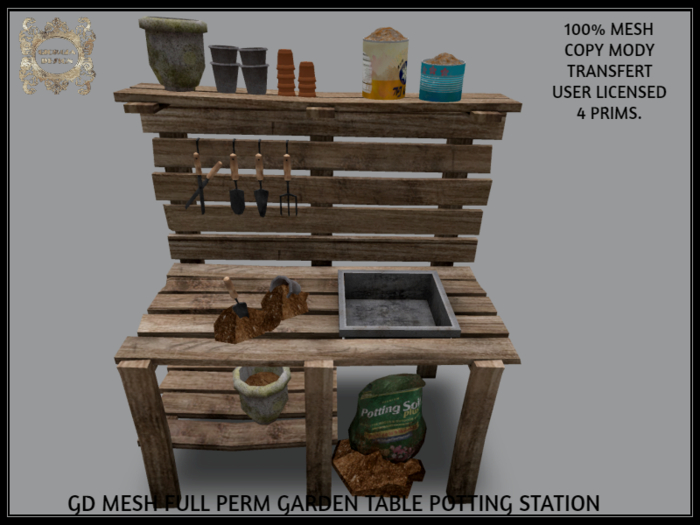 GD MESH FULL PERM GARDEN TABLE POTTING STATION