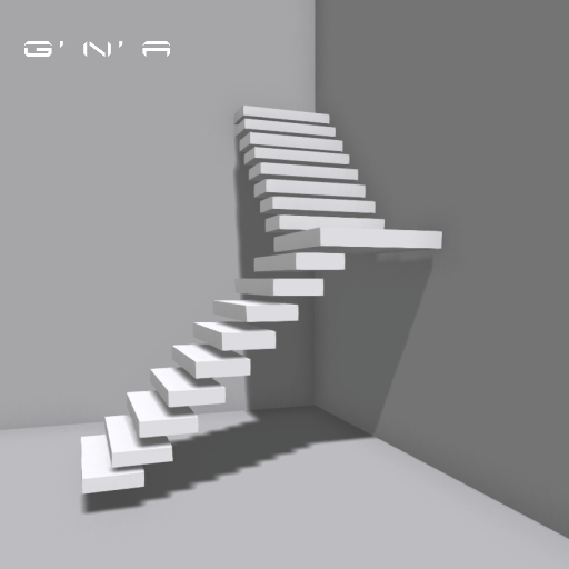 G'N'A Floating Stair Squared Mesh