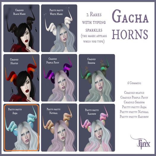 Jinx (DD) Secura Horns - Pretty pretty Aqua - GACHA common