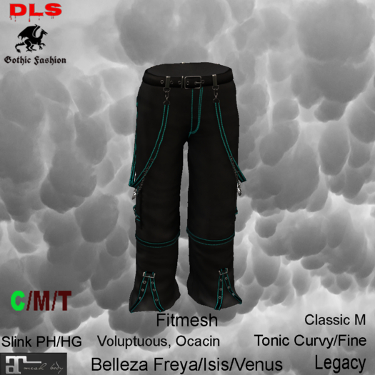 Gothic pants belted 2 boxed